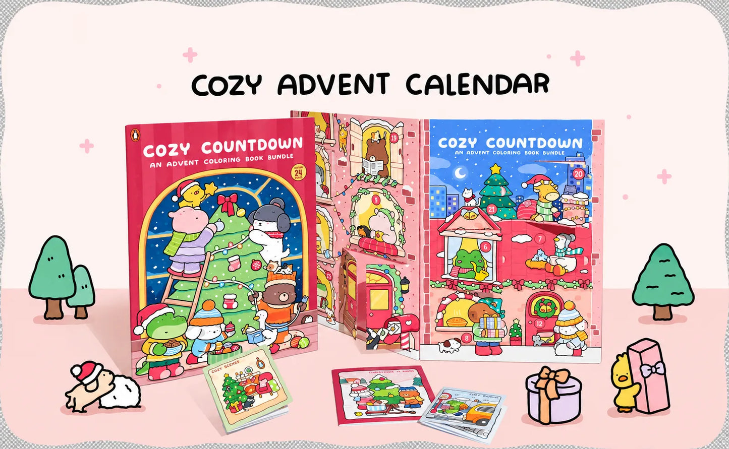 🎄LAST DAY 50% OFF - 🎁🎨 24-Day Christmas Countdown Mystery Box mini Coloring Book Set(📦Buy 2 Free Shipping)