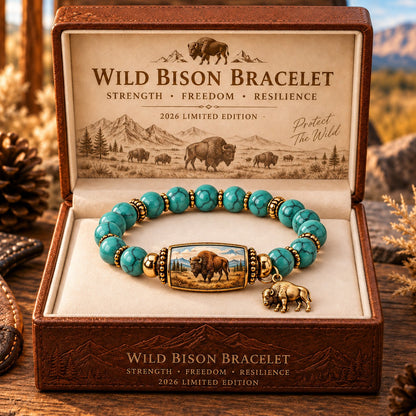 🦬 Wild Bison Guardian Crystal Bracelet