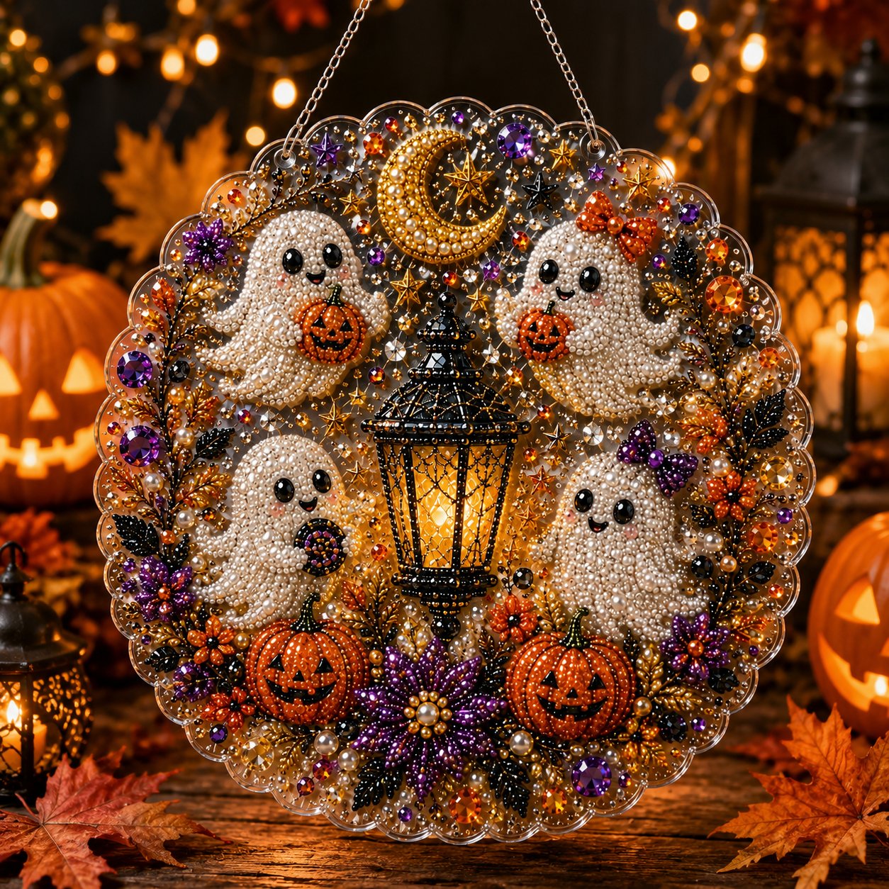 🔥 Last Day 49% OFF - 🎃Halloween Pearl Art DIY Hanging Ornament Kit