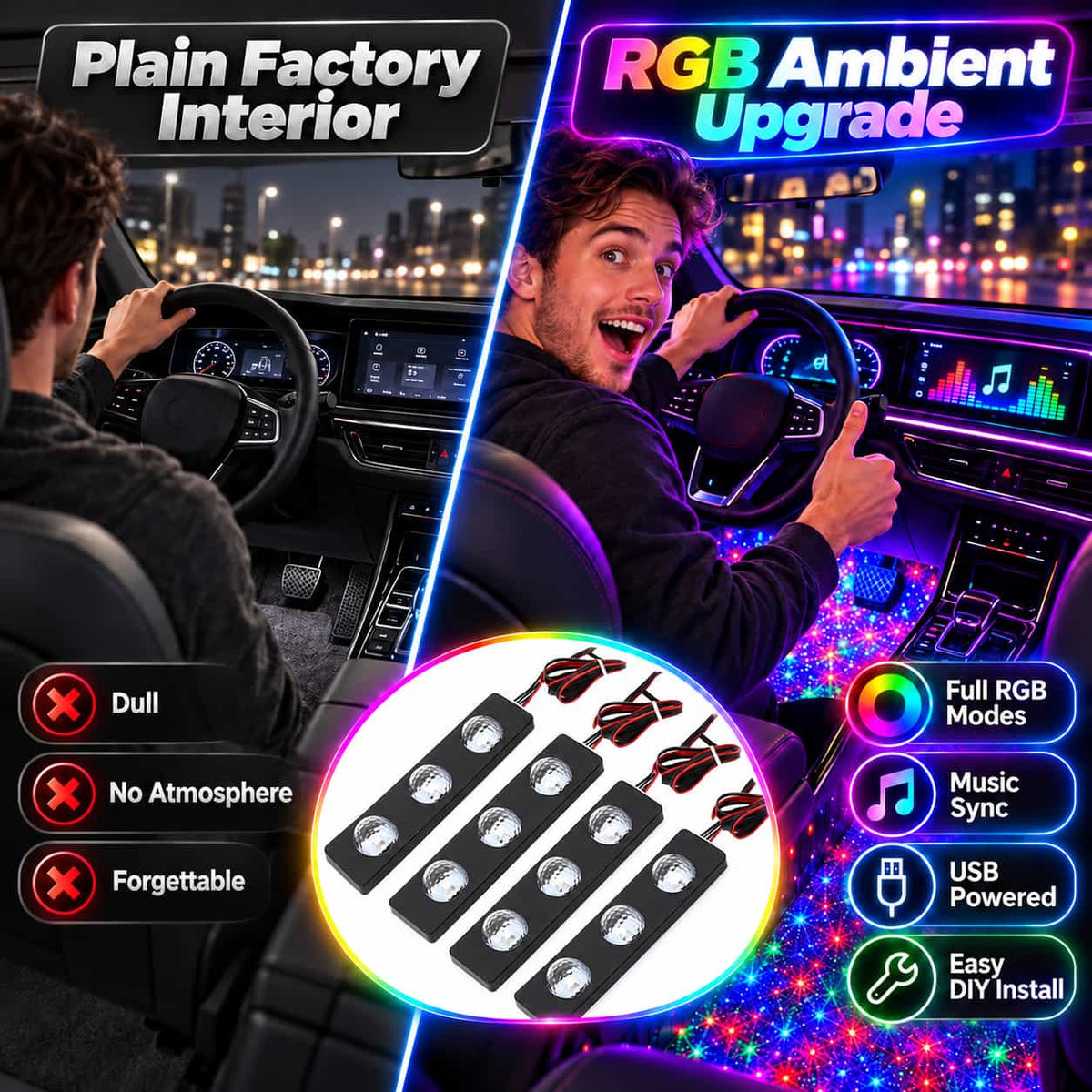 🚗Car Starry Ambient Lighting Kit