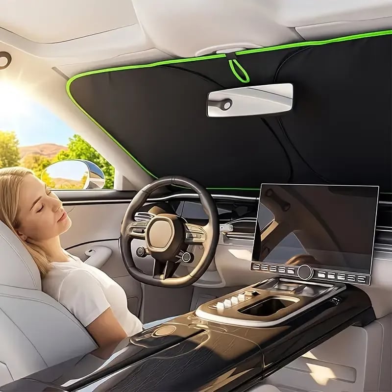 🎉2026 New Portable Heat-Insulating Vehicle Sunshade, Upgraded Thickened Front Window Sun Shade☀️🚗