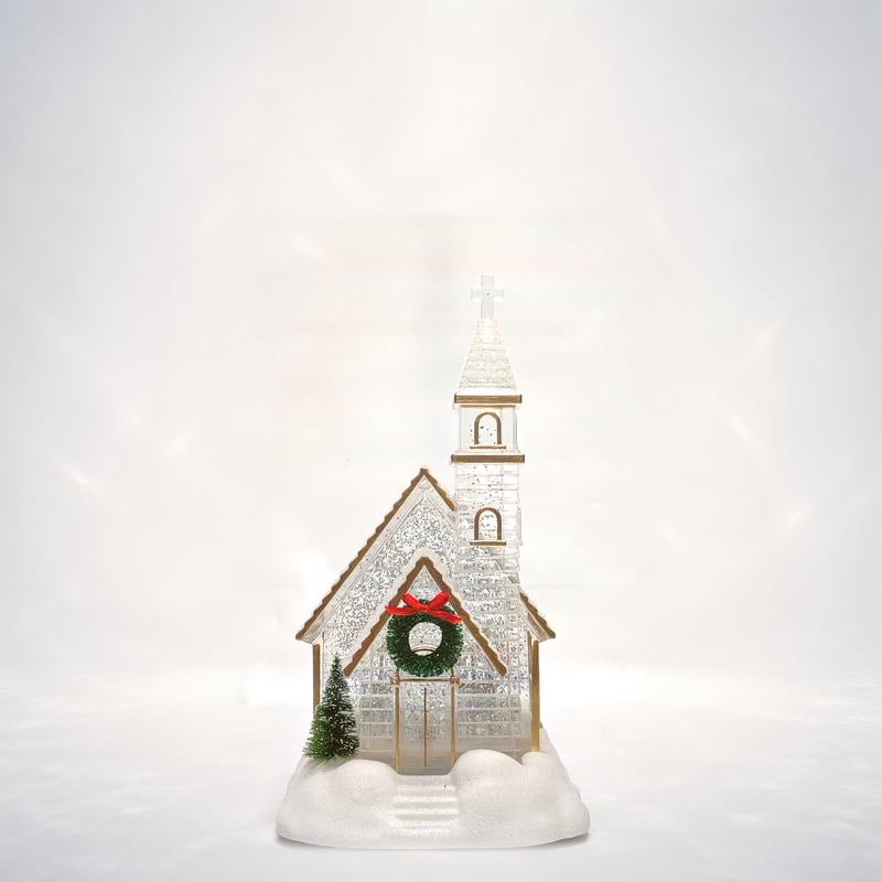 Illuminated Musical Christmas Snow Globe Lantern