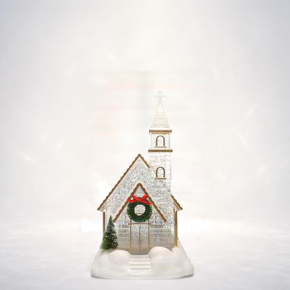 Illuminated Musical Christmas Snow Globe Lantern