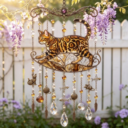 ❤️Cat Suncatcher Wind Chime – For Cat Lovers & Pet Owners