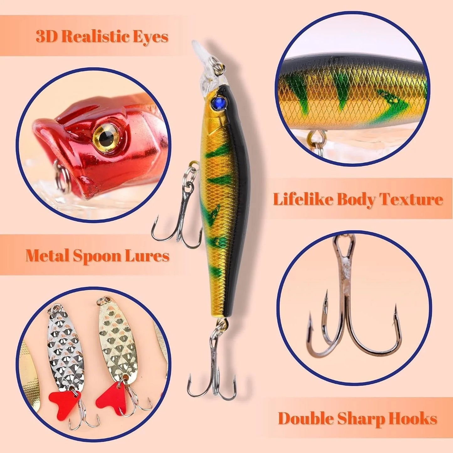 Fishing Advent Calendar 2026 Christmas - 24 Days Fishing Lures Advent Calendar for Fisher