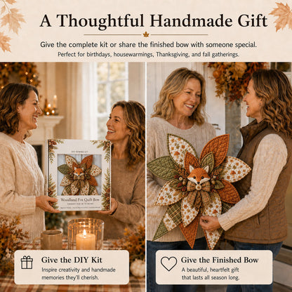 ⏳ Last Day 49% OFF – 🎀 Beginner-Friendly Oversized Quilted Bow Sewing Kit | Coordinated Printed Fabrics, Batting, Pre-Designed Templates & Complete Supplies for a Full 23–25 in 3D Statement Bow ✨