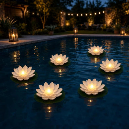 LotusGlow™ Floating Lotus Lights