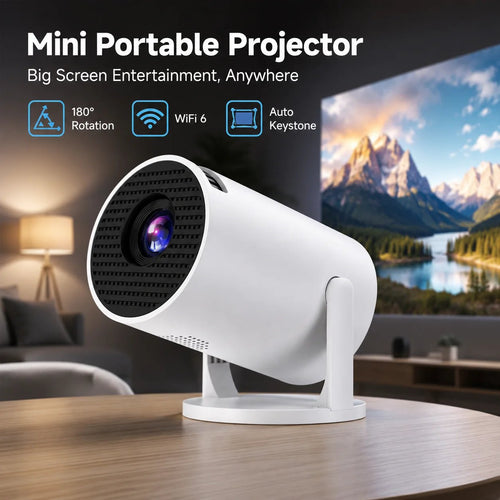 🔥Limited-Time Sale | Portable 4K Mini Projector – WiFi 6, Bluetooth 5.2 & 180° Rotation