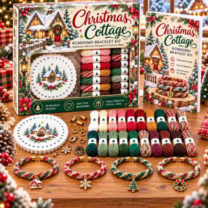 🎄 Christmas Kumihimo Bracelet Making Kit | DIY Braided Friendship Bracelets & Creative Handmade Holiday Gifts 🧶