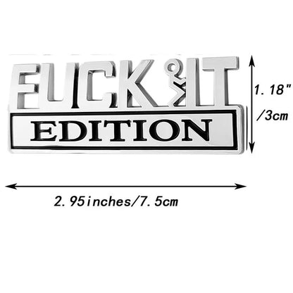 🔥🔥FVCK IT Edition Emblem