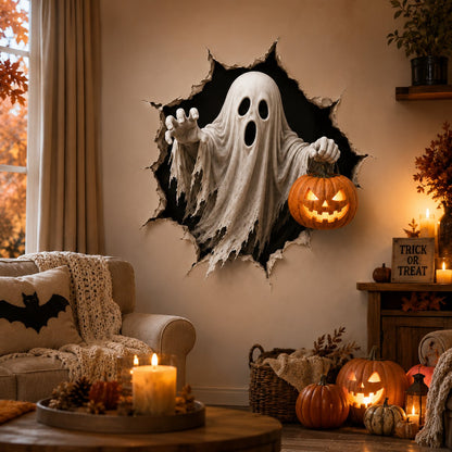 ⏳ Last Day 49% OFF – 🧙‍♀️ Halloween Witch Break-In 3D Wall Decal | Realistic Cracked-Wall Illusion with Reaching Hands, Dramatic Witch Artwork & Easy Peel-and-Stick Design 🎃✨
