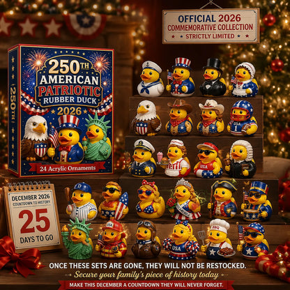 🎉🎄 Limited Edition!🔥🌟2026 American Patriotic Duck Advent Calendar - Gift for Adults Friends Patriots and Families Christmas Holiday Countdown Gift