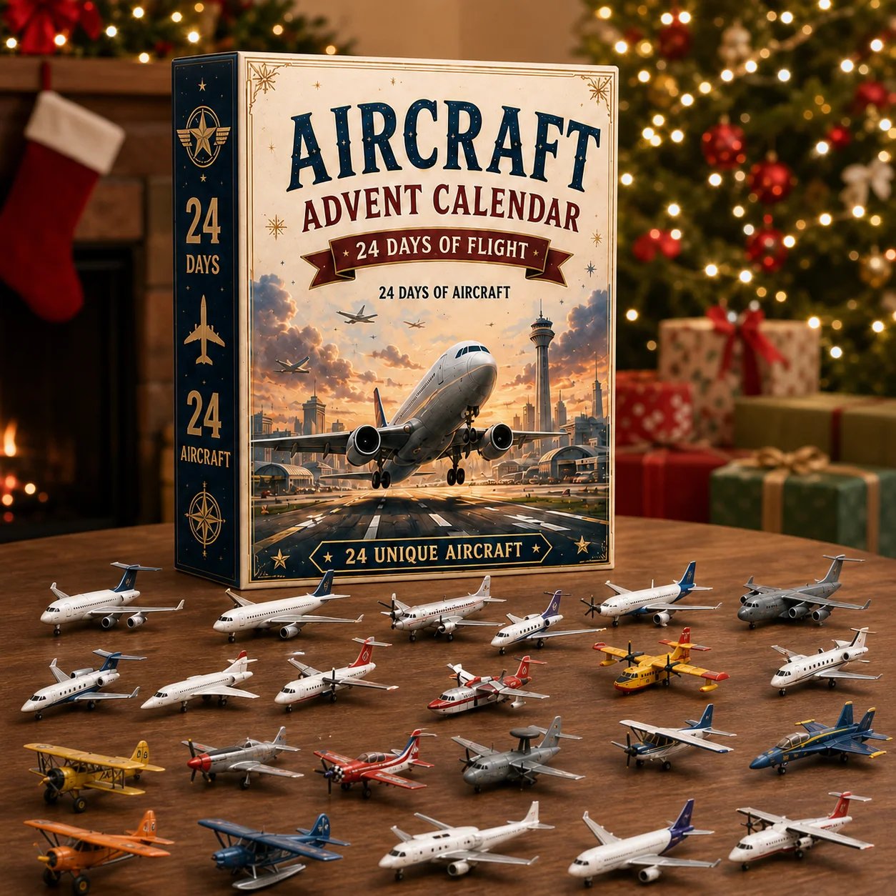 🔥Limited Edition, Only 100 Sets Left! -✈️ Aircraft Advent Calendar 2026 | 24 Days of Flight with 24 Unique Miniature Airplanes, Jets & Aviation Collectibles 🎄🎁
