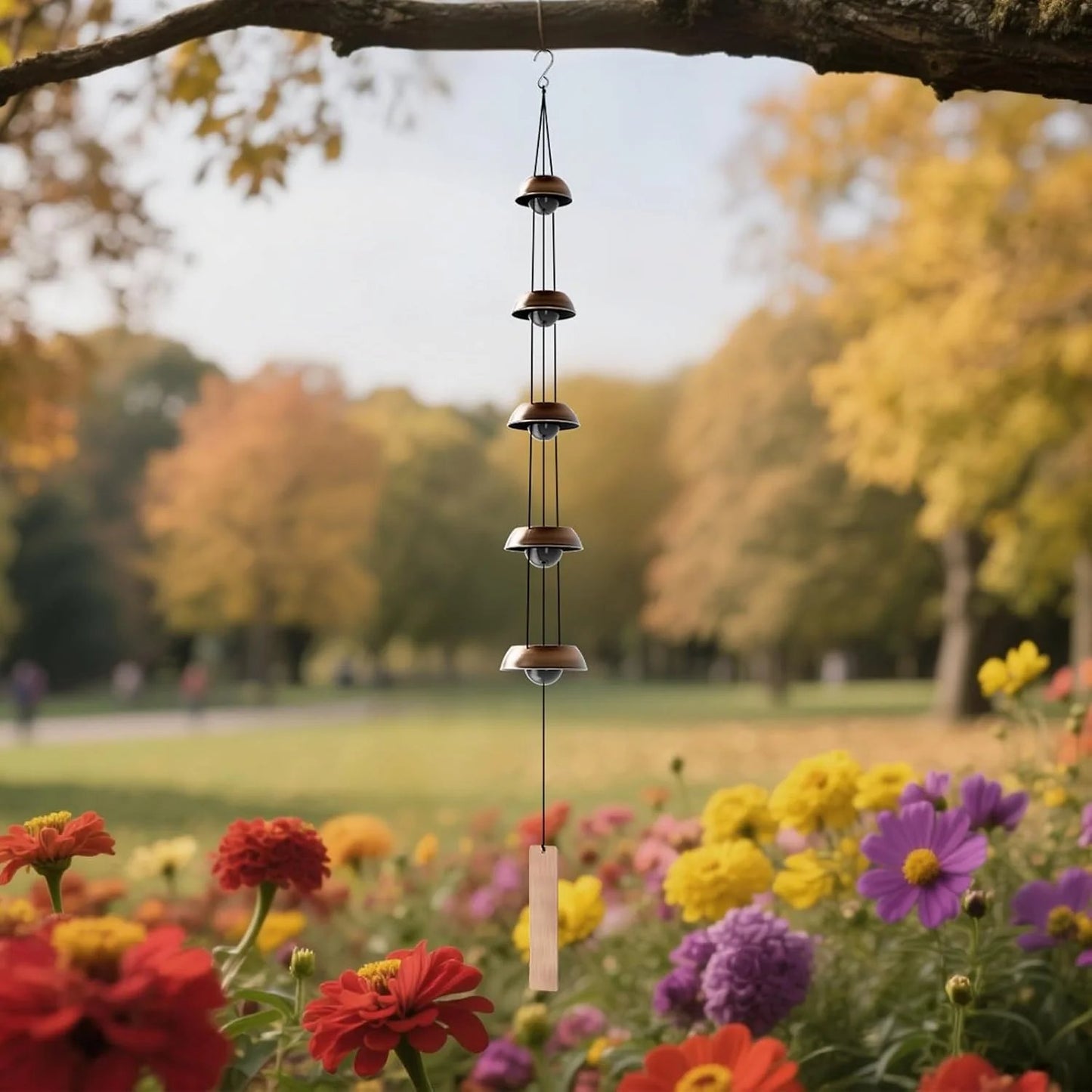 🔔 Quintet Brass Wind Chimes (35-inch)