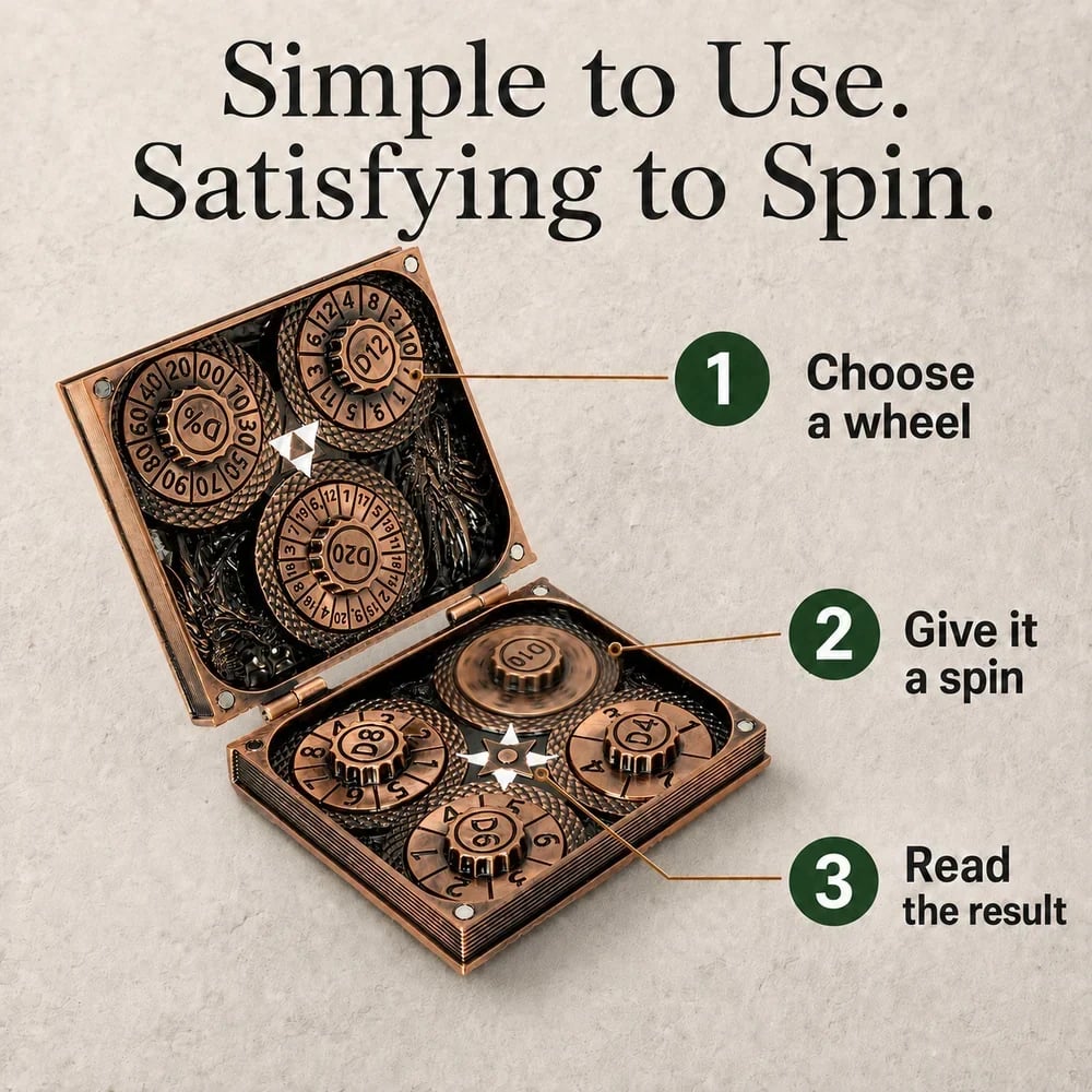 🐉7-in-1 Pocket Spinner DND Dice Set🎲