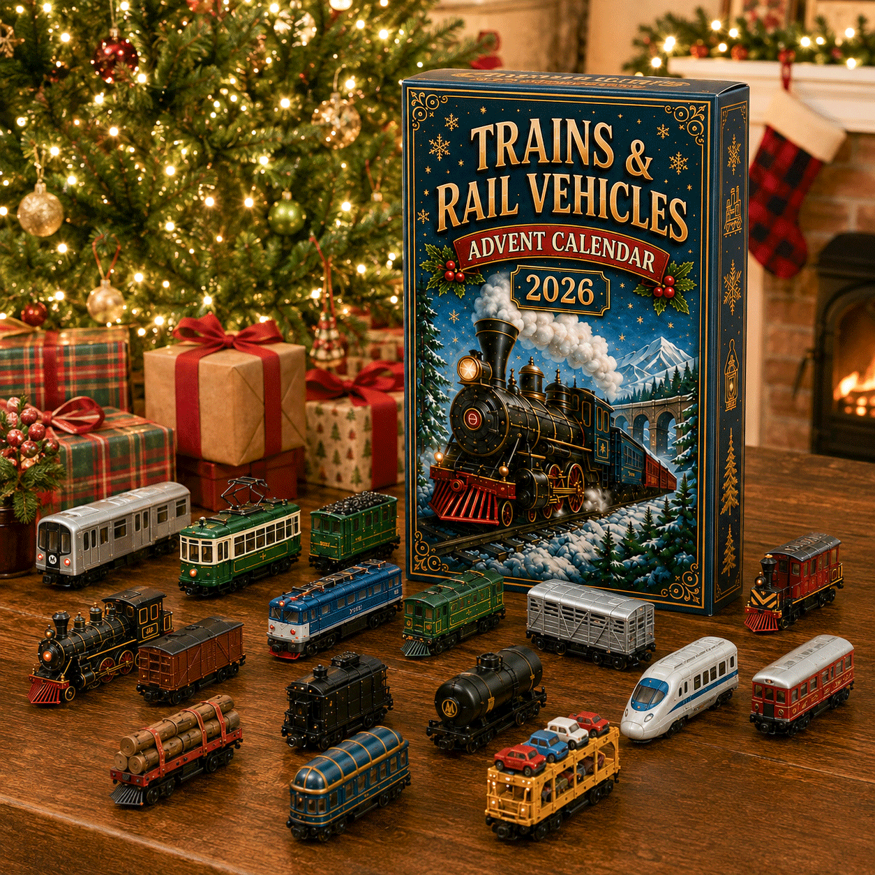 🚂 Trains & Rail Vehicles Advent Calendar 2026 – 24 Railway Surprises