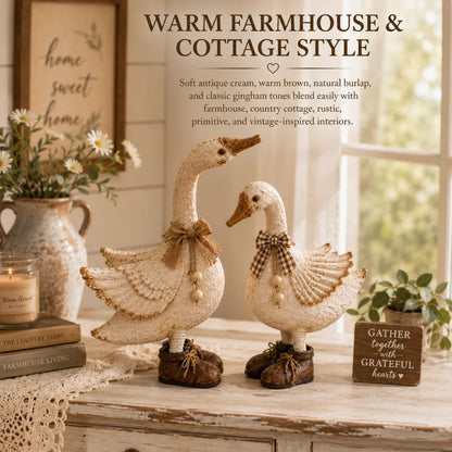 🏡🐔🪿 Playful country-style animal figurines – charming animal pairs for a cozy home