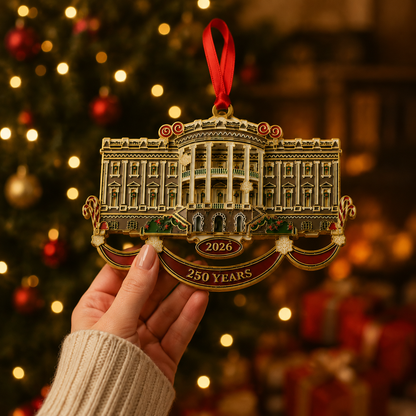 🔥Last 30pcs✨🔥White House Christmas tree ornaments