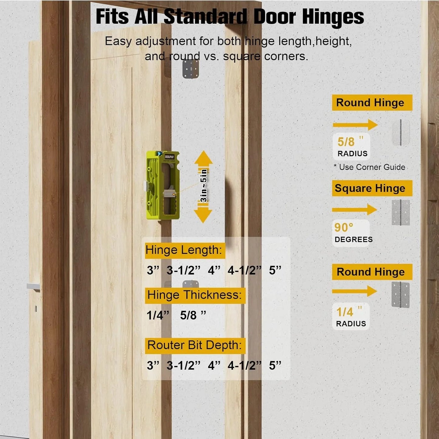 🎉Door Hinge Router Template