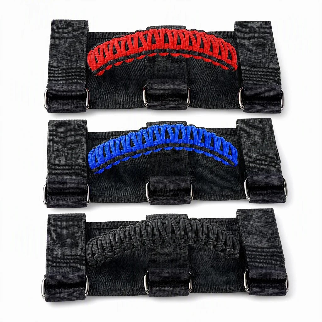 🚙 LIMITED-TIME 50% OFF! 🤝 Non-Slip Paracord Braided Roof Grab Handle – For SUV & Off-Road Vehicles ✨