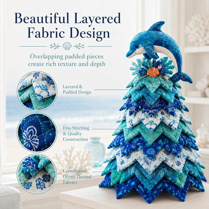 🔥 LAST DAY 49% OFF – 🌊 Ocean Dreams Layered Fabric Tree Craft Kit | Create a Freestanding Coastal Centerpiece with Coordinated Fabrics & Marine Topper 🐚✨