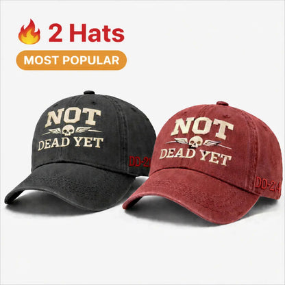 💥Flash Sale – Up to 50% Off! 🧢NOT DEAD YET Veteran Dad Hat