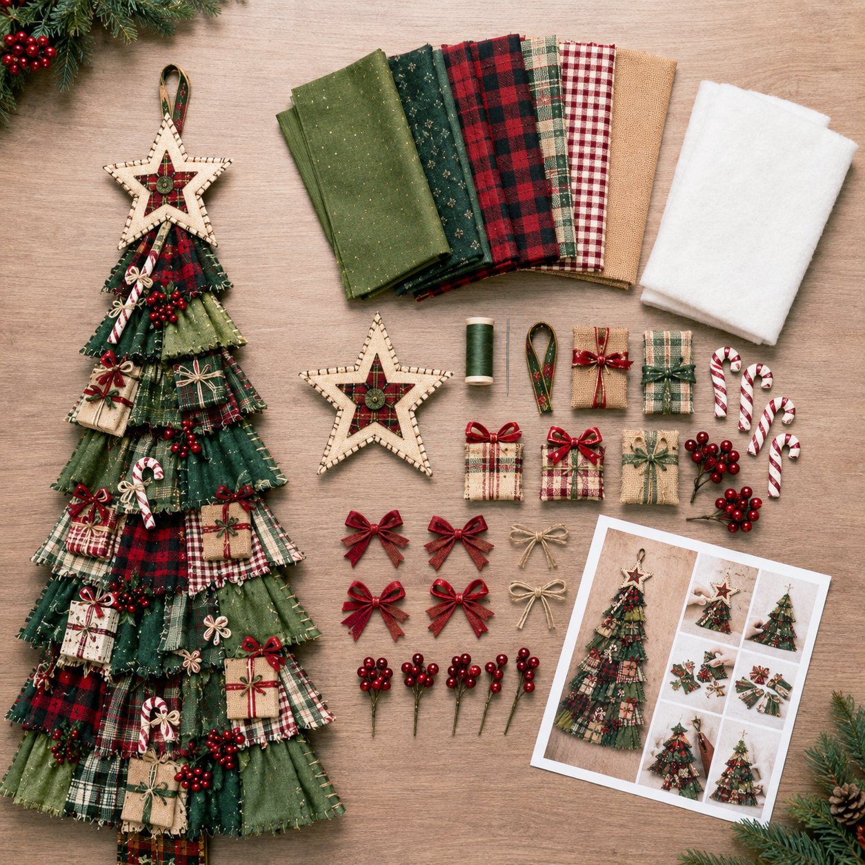 ⏳ Last Day 49% OFF – 🎄Beginner-Friendly DIY Oversized Patchwork Christmas Tree Door Hanging Kit | Complete Kit with All Tools & Step-by-Step Guide Included 💕