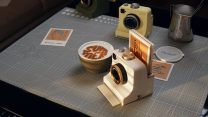 3D Printed Latte Art Camera | One-Touch Coffee Stencil Printer Kit