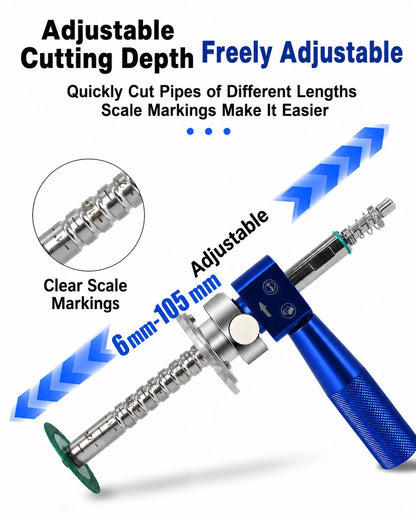 🔥Premium Internal Pipe Cutter Tool Set | Precision Depth Control for PVC & Wood