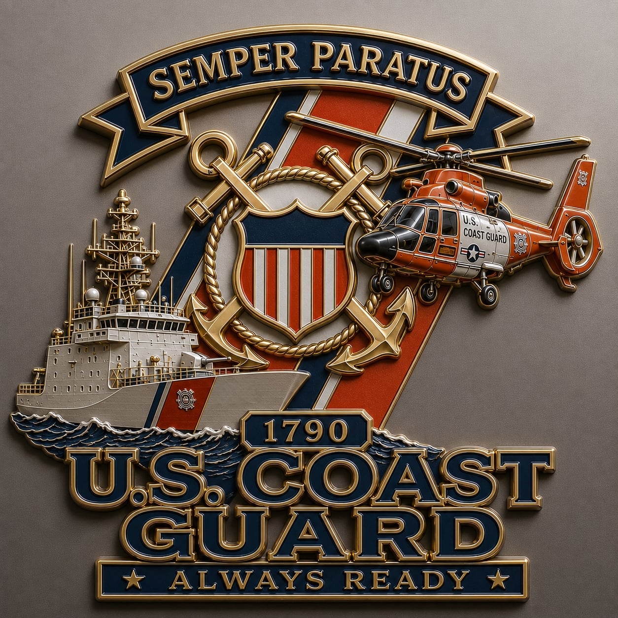 ⚓ America 250th Celebration Sale: 50% OFF! 🚁U.S. Coast Guard Career Commemorative Metal Car Emblem