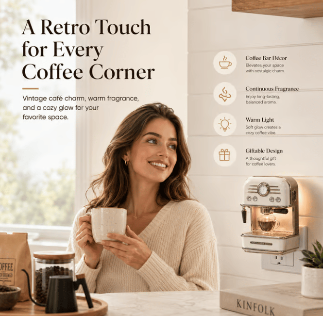 ☕ Retro Espresso Machine Plug-In Diffuser