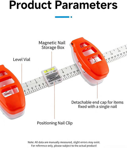 Precision Picture Hanging Level Tool & Wall Decor Positioning Kit