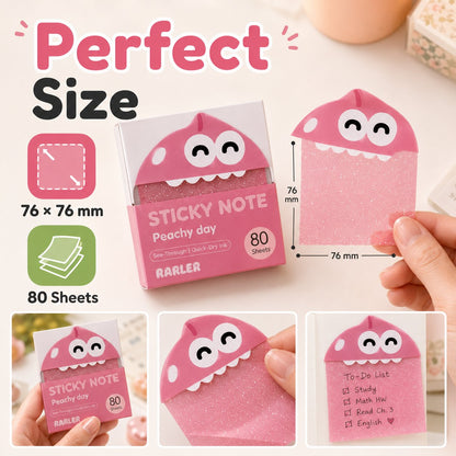 🔥Last Day 50% OFF - 👾Cute Monster Memo Notes | Pull-Out Sticky Note Pad with 80 Easy-Peel Sheets