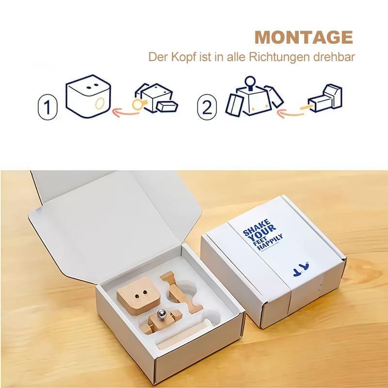 🎁Last Day 50% OFF😊Change The Mood With A Simple Swap - Handmade Swaying Wooden Figure With 12 Magnetic Expressions🎁