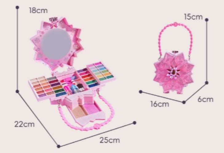 📢📢40% OFF !! ⏰ Washable Princess Makeup Set – Non‑irritating, trays & portable case 🎀