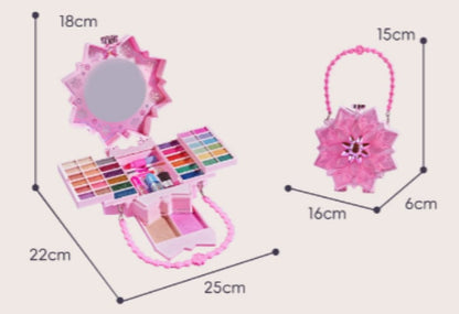 📢📢40% OFF !! ⏰ Washable Princess Makeup Set – Non‑irritating, trays & portable case 🎀