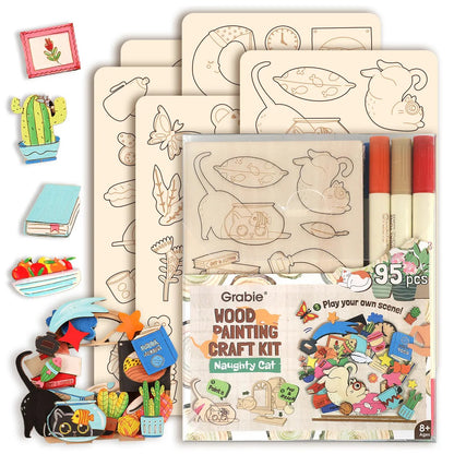🎨Wood Painting Art Craft Kit - ✨Complete Handcraft Set with Crafting Tools(📦Buy 2 Free Shipping)