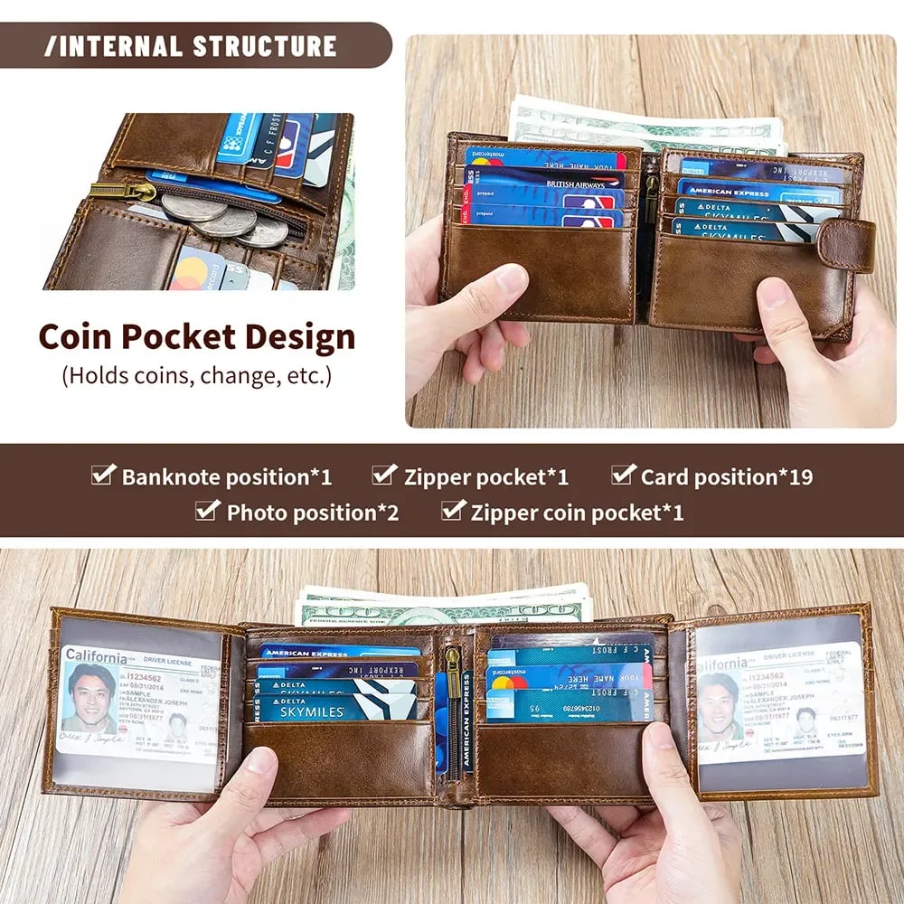 💕Hot sale 49% OFF💖👛 Vintage Top-Grain Leather Men's Wallet