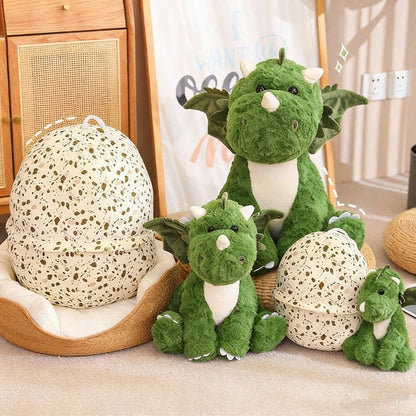 Dinosaur Egg Stuffed Pillow, Comforting Sleep Companion Doll