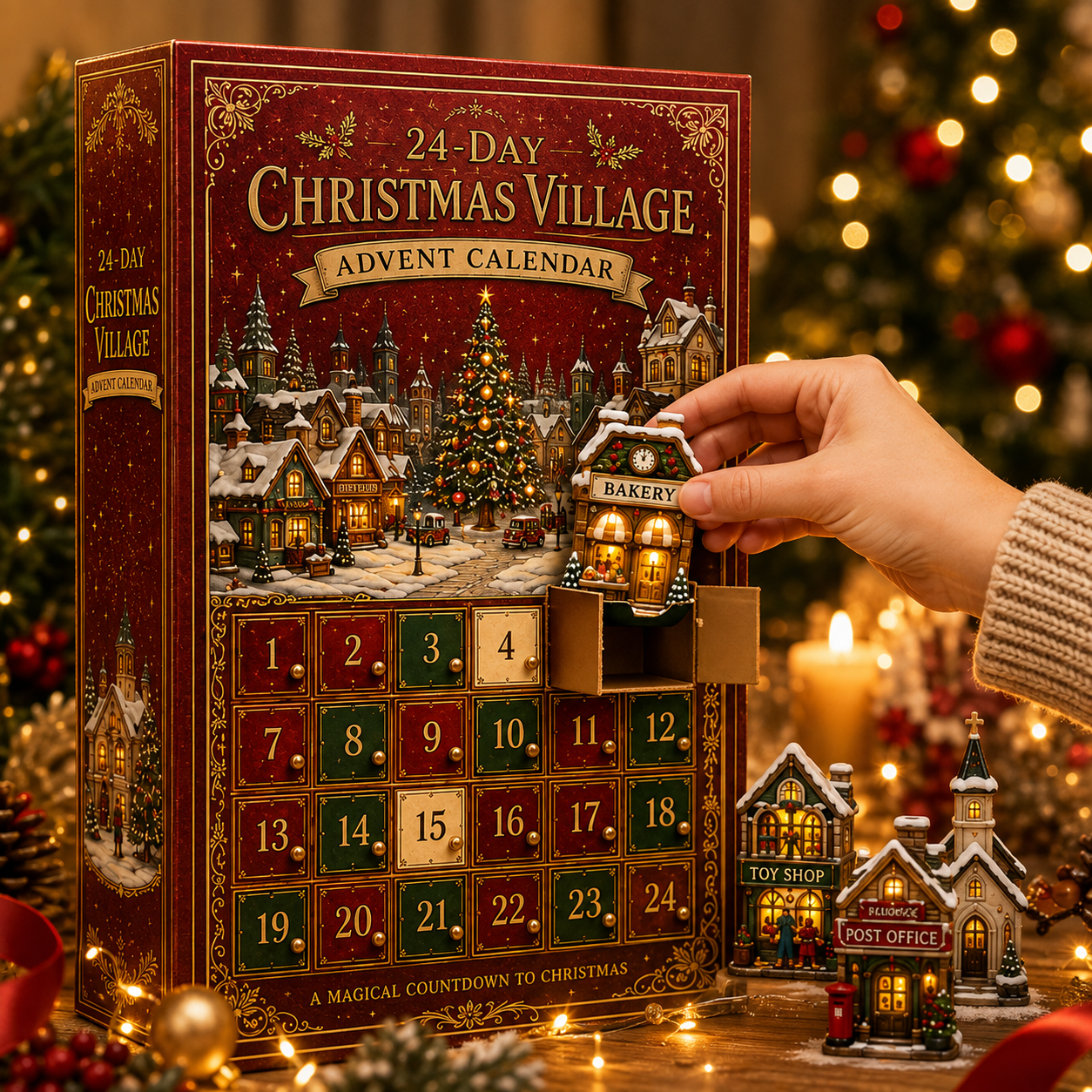 🔥24-Day Christmas Countdown Advent Calendar – Christmas Town