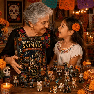 Día de Muertos Animals Advent Calendar 2026 – 24‑Day Folk Art Animal Figurine Collection | 24 Unique Collector‑Grade Miniatures