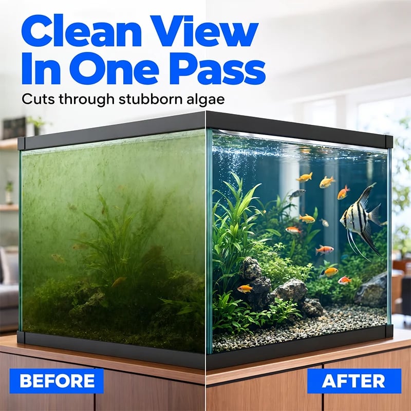 🔥 50% RABATT! 🐠 Magnetischer Aquarium Scheibenreiniger ✨ Doppelseitige Reinigung, Algenentferner & Einfaches Reinigen von Glasbecken