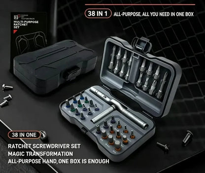 🎉🔩 Factory Direct 49% Off 🔥Over 100,000 Sold! 🛠️Freely assemble to solve all tool troubles 🛠️ 24-in-1 screwdriver set – Magnetic, compact, and portable