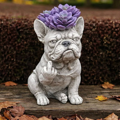 GRUMPY DOG PLANTER