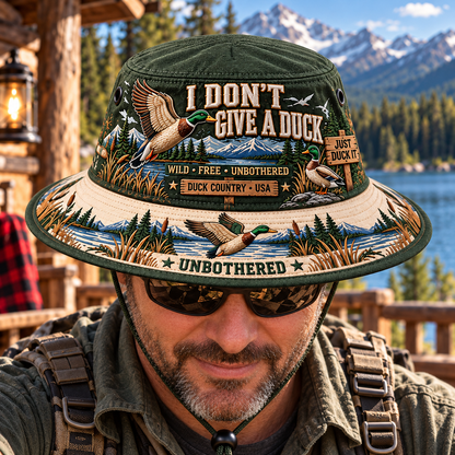 🦆🌲 I Don’t Give a Duck Boonie Hat — Wild, Free & Unbothered
