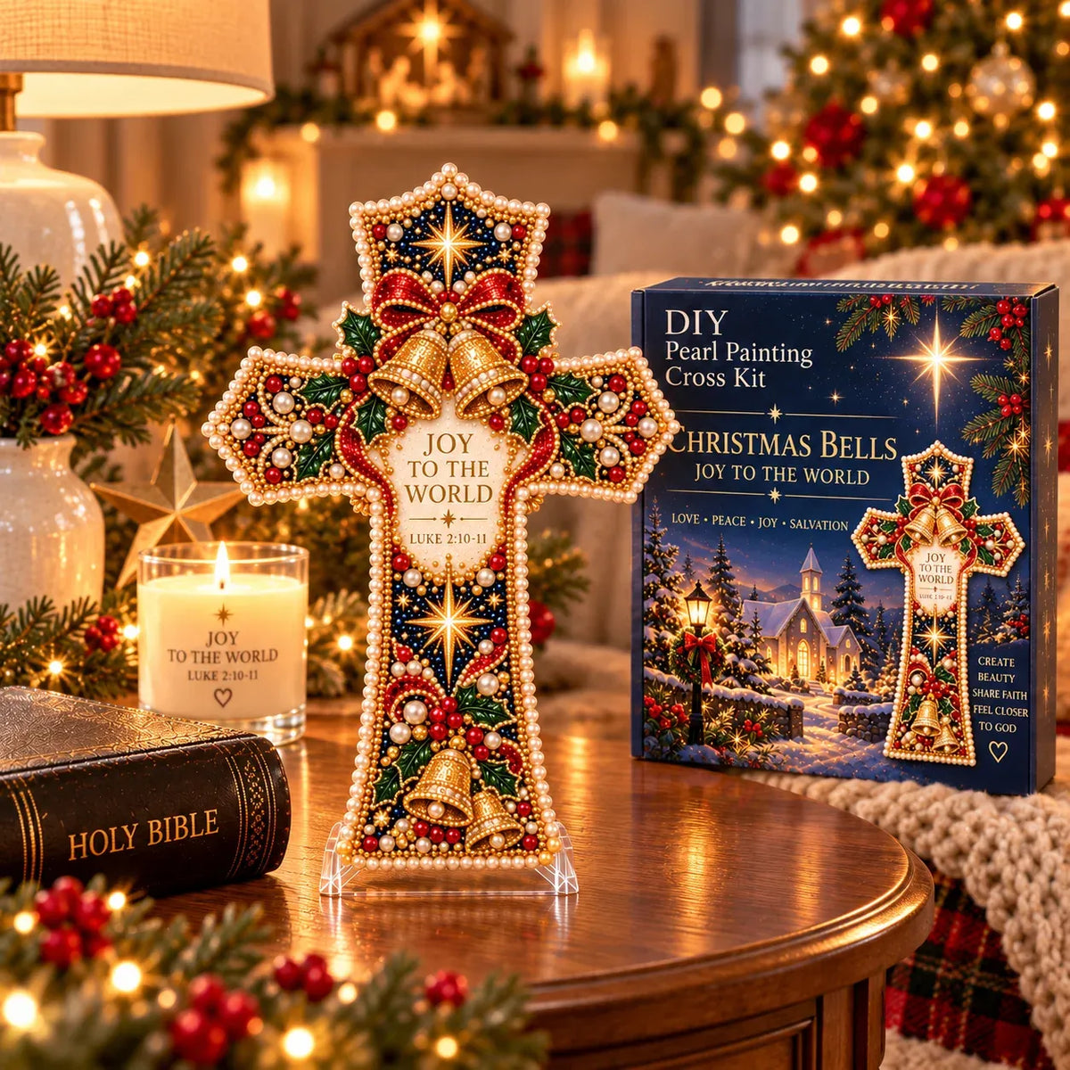 ✝️ Christmas Scripture Pearl Painting Cross DIY Kit Collection