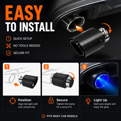 fire-breathing illuminated Exhaust Pipe