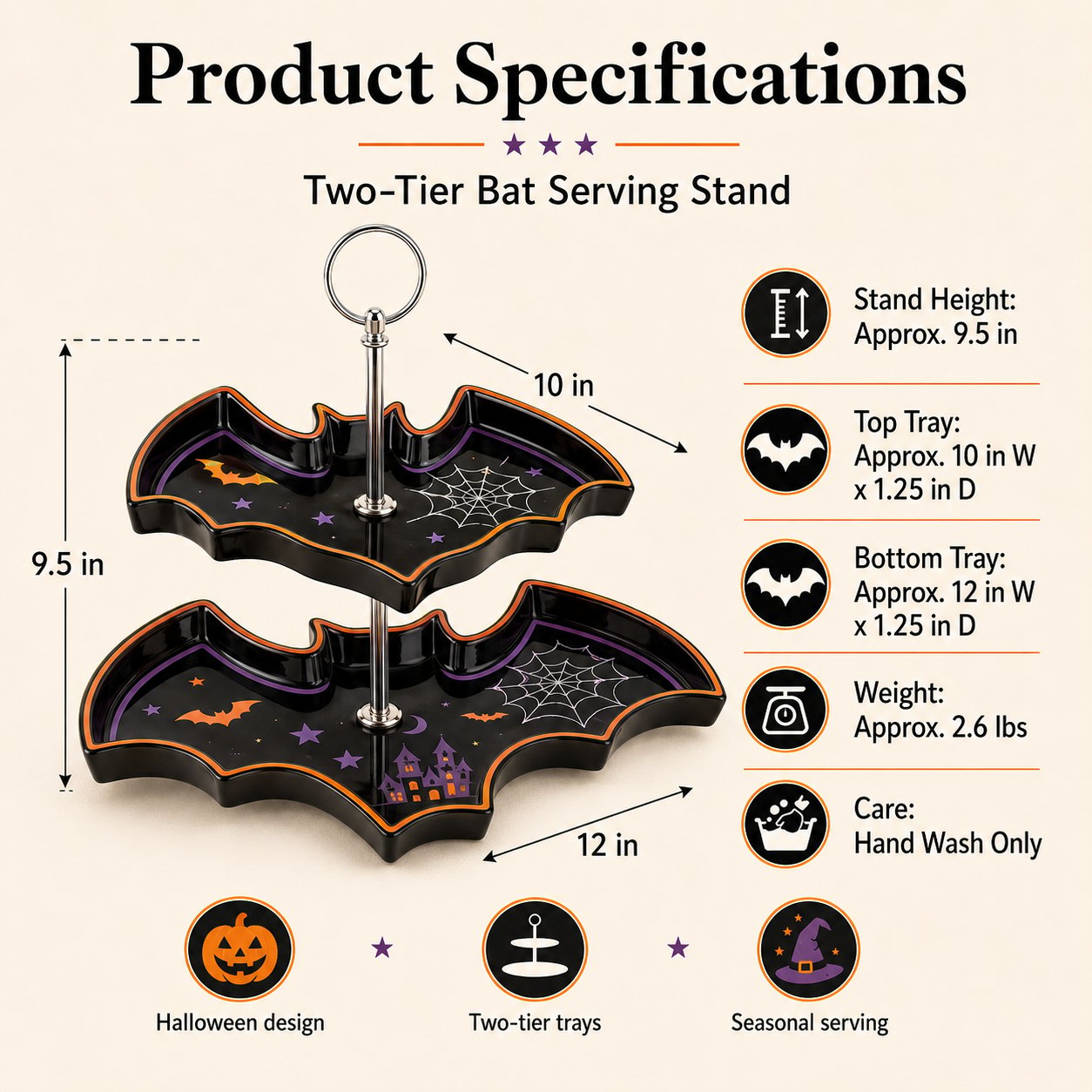 Two-Tier Ghost Serving Stand