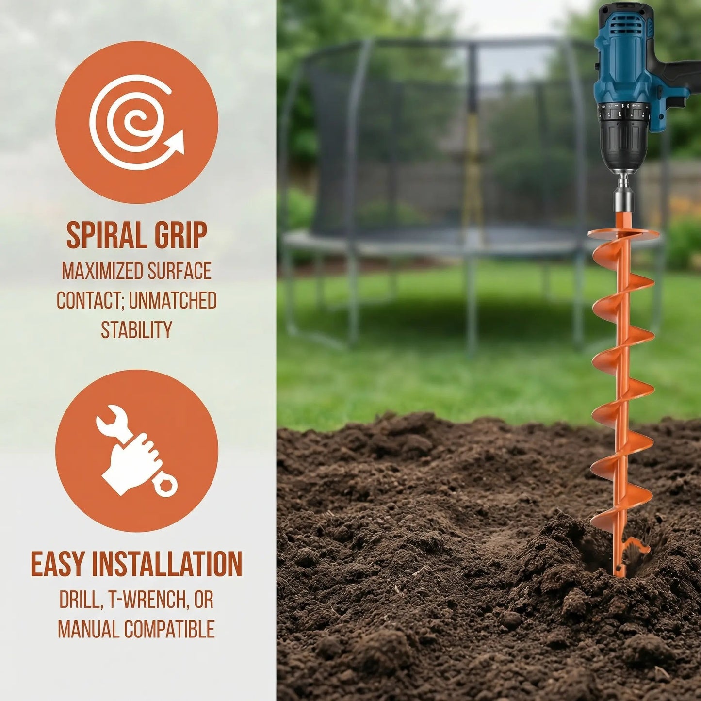 Heavy Duty Spiral Ground Anchor Kit (FREE SHIPPING)