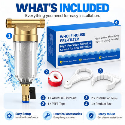 SimPure DC5P/S Whole House Water Pre-Filter